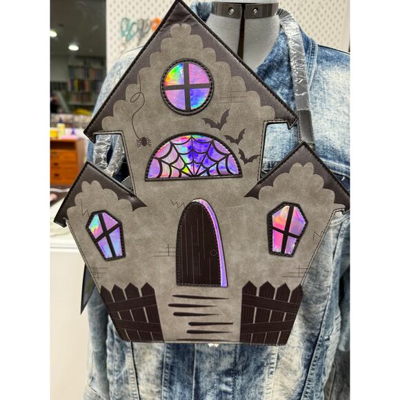 Dolls Kill Welcoming Haunts Haunted House Bag Purse Goth Crossbody Alternative - Picture 3 of 12
